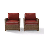 Bradenton 2pc Outdoor Wicker Armchair Set - Crosley