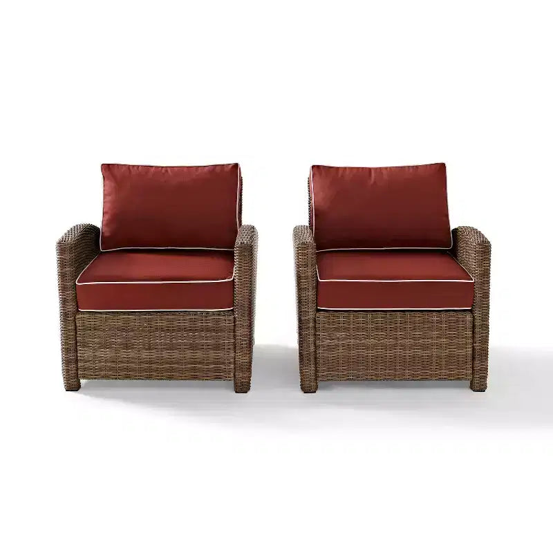 Bradenton 2pc Outdoor Wicker Armchair Set - Crosley