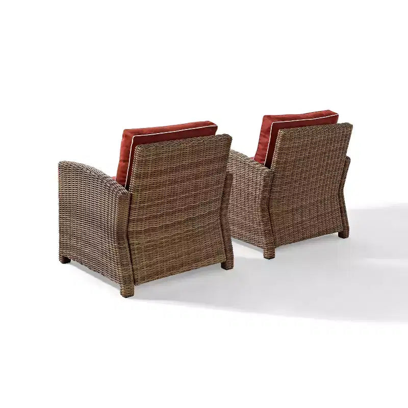 Bradenton 2pc Outdoor Wicker Armchair Set - Crosley
