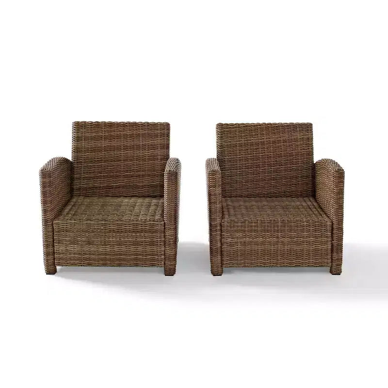 Bradenton 2pc Outdoor Wicker Armchair Set - Crosley