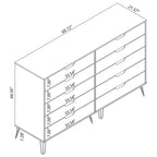 Rockefeller 10 Drawer Double Tall Dresser - Manhattan Comfort