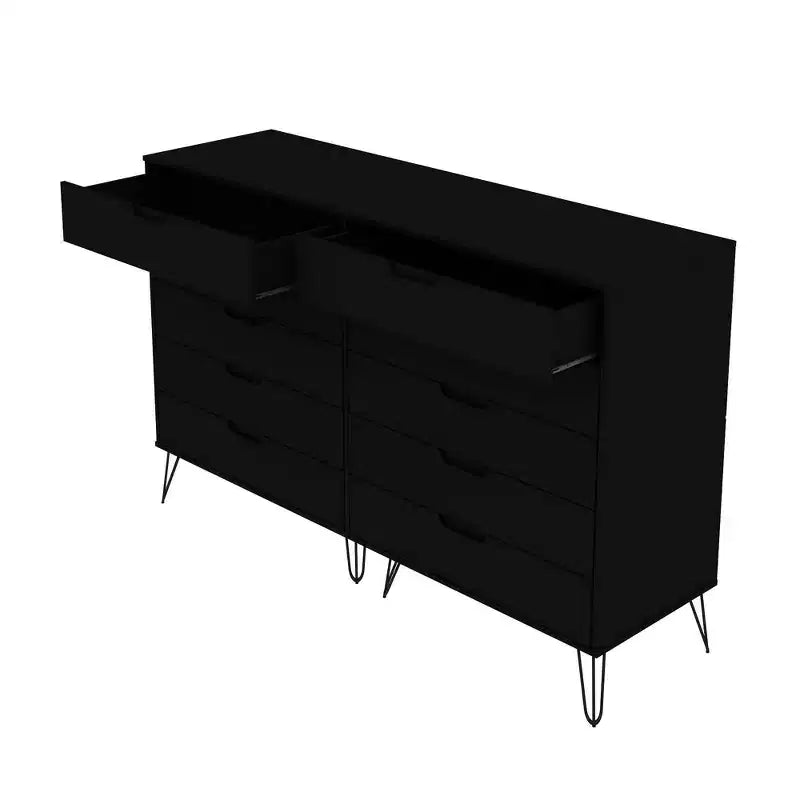 Rockefeller 10 Drawer Double Tall Dresser - Manhattan Comfort
