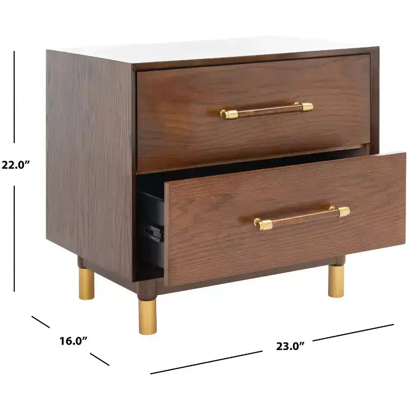 Justice 2 Drawer Nightstand - NST6402 - Safavieh