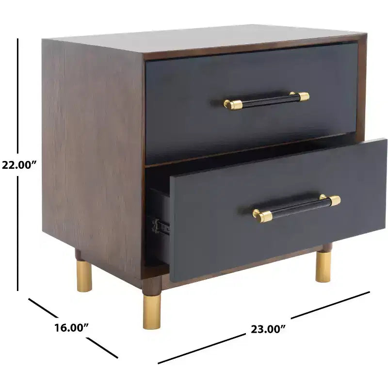 Justice 2 Drawer Nightstand - NST6402 - Safavieh