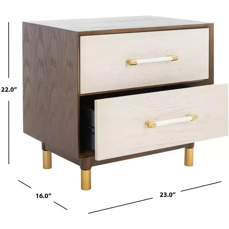 Justice 2 Drawer Nightstand - NST6402 - Safavieh