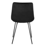 Elama 2 Piece Tufted Chair in Brown with Metal Legs