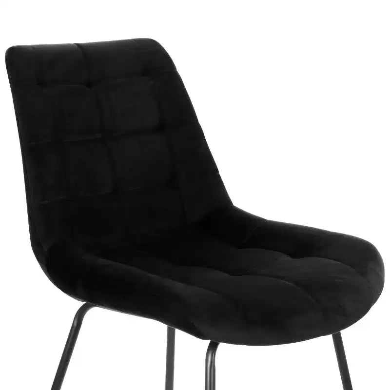 Elama 2 Piece Tufted Chair in Brown with Metal Legs