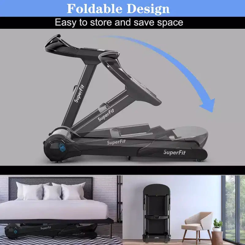 Tapis roulant pieghevole Costway 2,25HP con display touch LED