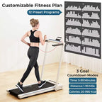 Tapis roulant pieghevole 3 in 1 Costway 2.25HP con tavolo, altoparlante e telecomando, per casa e ufficio, bianco