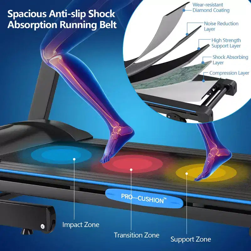 Tapis roulant elettrico pieghevole Costway 2.25HP per la corsa e l'esercizio a casa