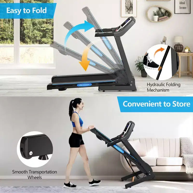 Tapis roulant elettrico pieghevole Costway 2.25HP per la corsa e l'esercizio a casa
