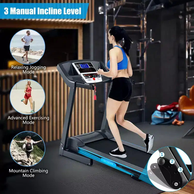 Tapis roulant elettrico pieghevole Costway 2.25HP per la corsa e l'esercizio a casa