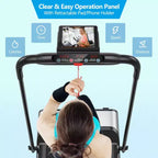 Tapis roulant pieghevole ultra sottile Costway senza installazione, macchina per esercizi fitness con 5 strati