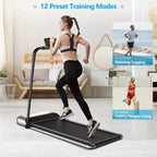 Tapis roulant pieghevole ultra sottile Costway senza installazione, macchina per esercizi fitness con 5 strati