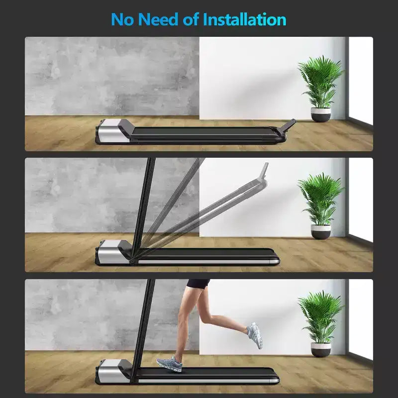 Tapis roulant pieghevole ultra sottile Costway senza installazione, macchina per esercizi fitness con 5 strati