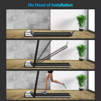 Tapis roulant pieghevole ultra sottile Costway senza installazione, macchina per esercizi fitness con 5 strati