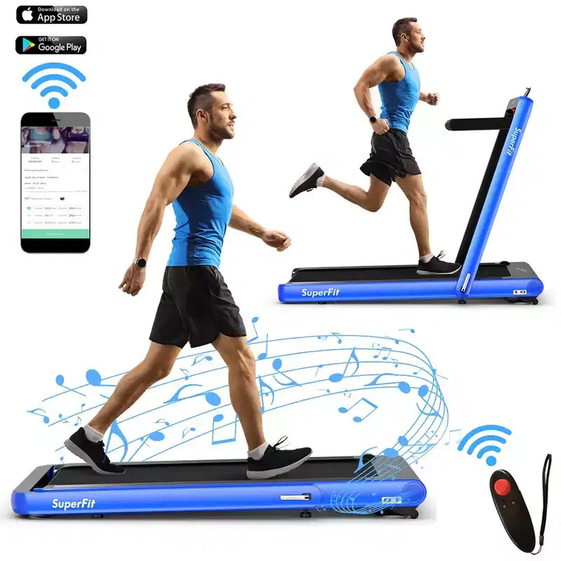 Costway Tapis Roulant Pieghevole 2 in 1 da 4.75HP con APP e Telecomando