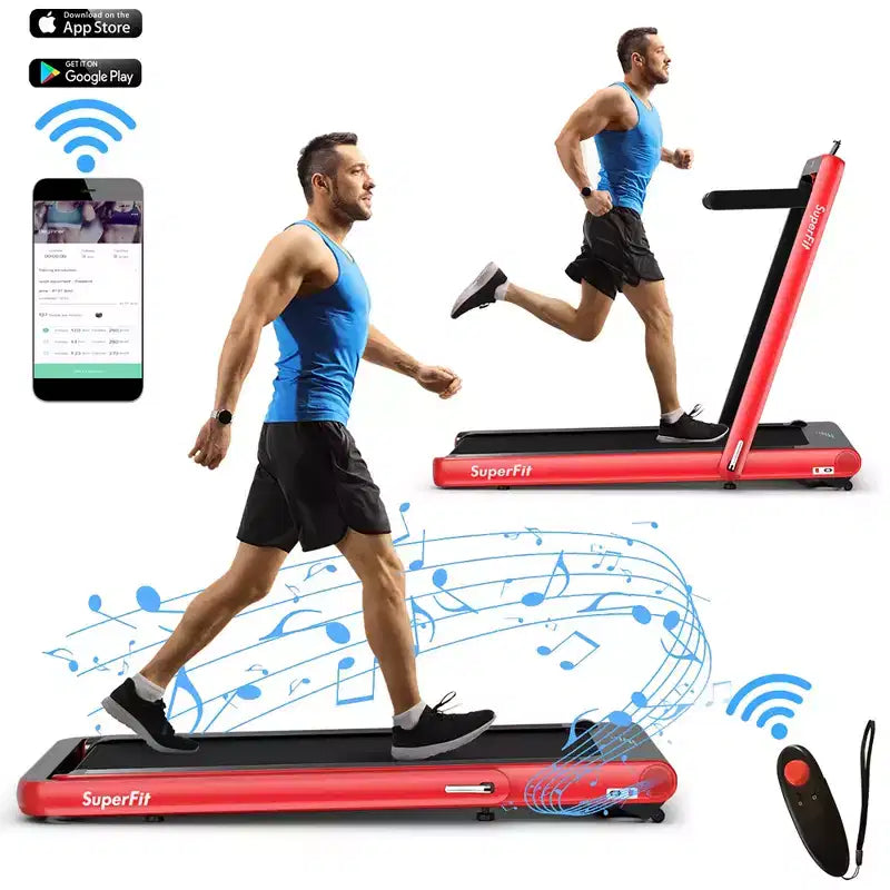 Costway Tapis Roulant Pieghevole 2 in 1 da 4.75HP con APP e Telecomando