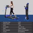 Tapis Roulant Elettrico Pieghevole Costway 2.25HP con Altoparlante Bianco\Nero\Blu