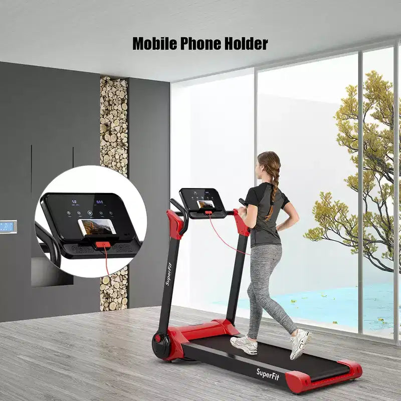 Tapis Roulant Elettrico Pieghevole Costway 2.25HP con Altoparlante Bianco\Nero\Blu