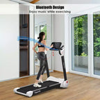 Tapis Roulant Elettrico Pieghevole Costway 2.25HP con Altoparlante Bianco\Nero\Blu