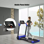 Tapis Roulant Elettrico Pieghevole Costway 2.25HP con Altoparlante Bianco\Nero\Blu