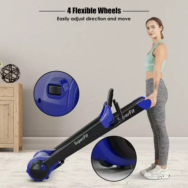 Tapis Roulant Elettrico Pieghevole Costway 2.25HP con Altoparlante Bianco\Nero\Blu