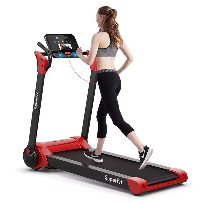 Tapis Roulant Elettrico Pieghevole Costway 2.25HP con Altoparlante Bianco\Nero\Blu