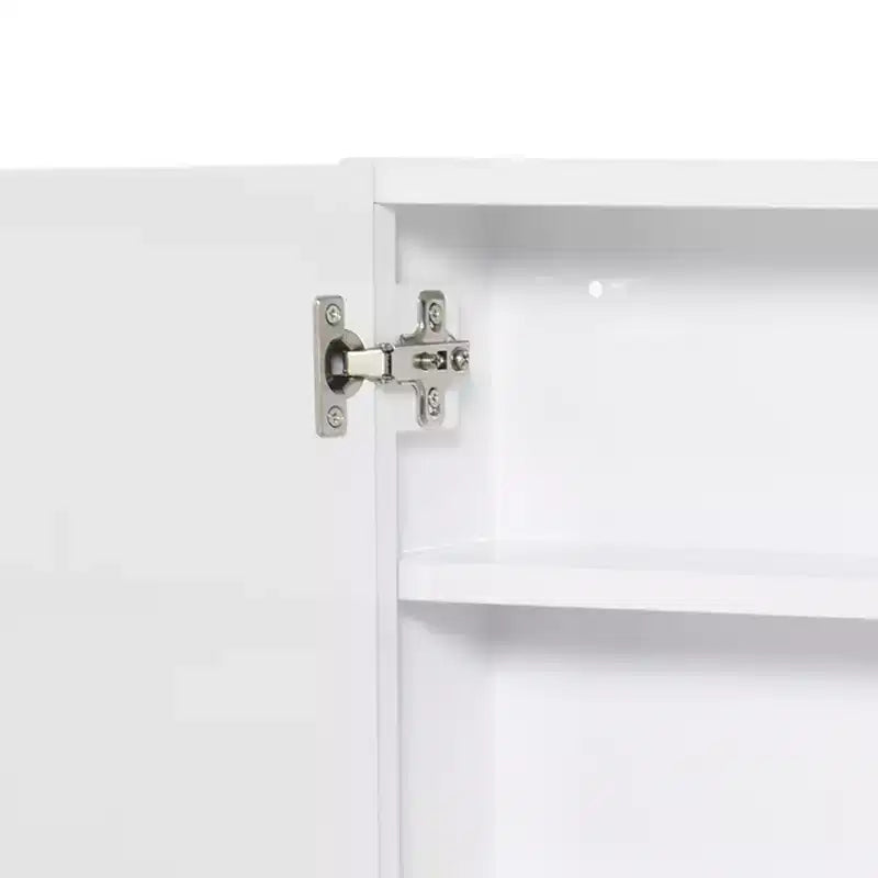 kleankin Mobiletto a Specchio da Bagno, Armadietto dei Medicinali con Cornice in Acciaio 60x55 cm, Organizer da Parete con Doppie Ante