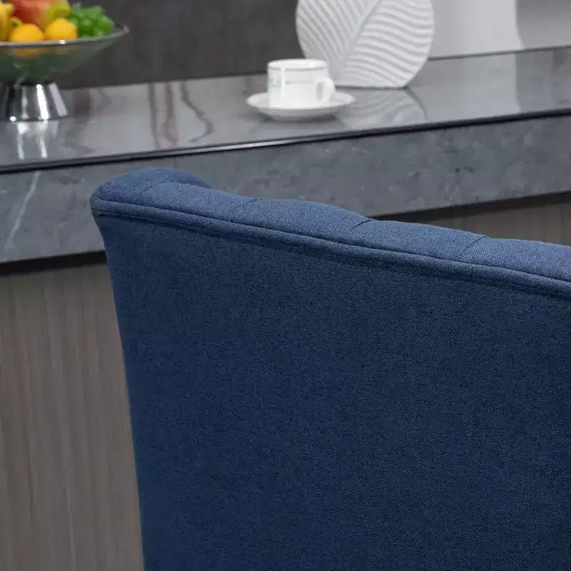 HOMCOM Set di 2 Sgabelli da Bar, Girevoli a 180°, Altezza 76cm con Poggiapiedi in Legno e Bottoni Decorativi