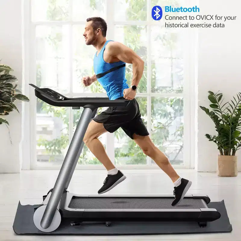 Tapis roulant elettrico pieghevole Costway, macchina da jogging, 10 programmi preimpostati, Bluetooth