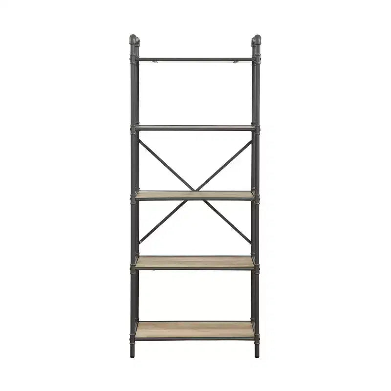Itzel Bookcase Antique Oak/Sandy Gray - Acme Furniture
