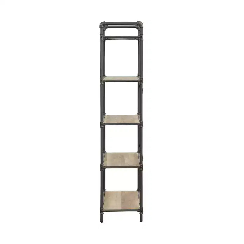 Itzel Bookcase Antique Oak/Sandy Gray - Acme Furniture