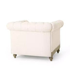 Poltrona club in tessuto trapuntato Castalia Chesterfield con finiture borchiate - Christopher Knight Home