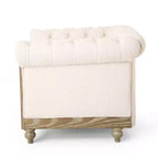 Poltrona club in tessuto trapuntato Castalia Chesterfield con finiture borchiate - Christopher Knight Home