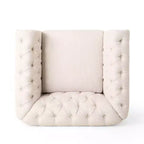Poltrona club in tessuto trapuntato Castalia Chesterfield con finiture borchiate - Christopher Knight Home