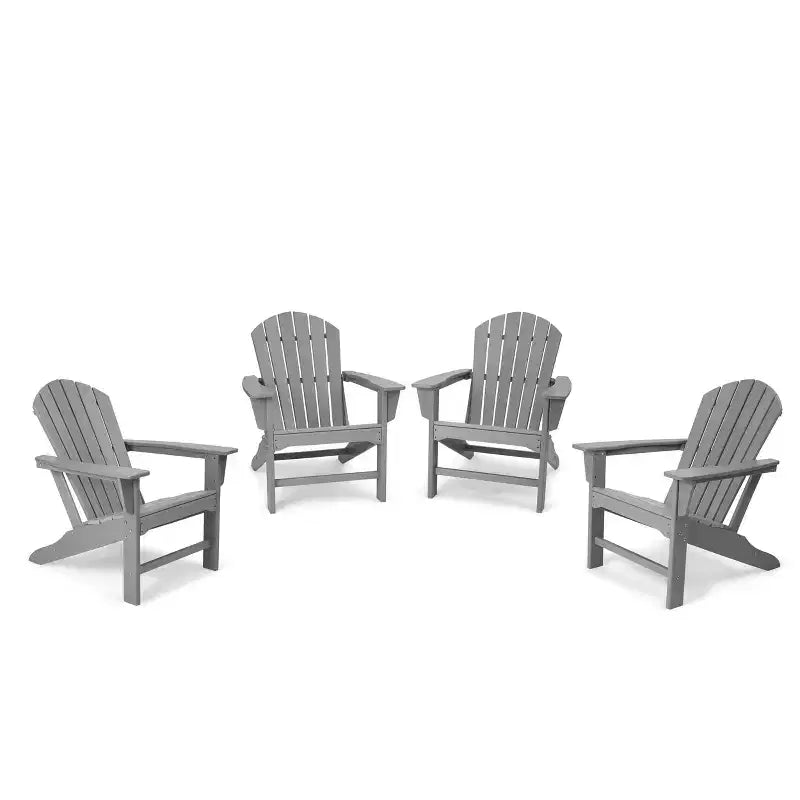 Sedie Adirondack in Resina Plastica 4 pz - EDYO LIVING