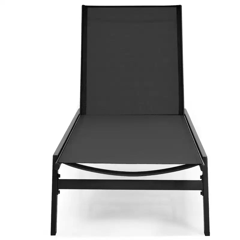 Costway Sedia a Sdraio da Giardino Schienale Regolabile Poltrona Reclinabile Patio Terrazzo Marrone\Nero