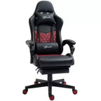 Sedia Gaming Vinsetto Racing Sedia da Ufficio Gamer in Pelle PU a Diamante Schienale Alto Girevole Reclinabile con Poggiapiedi, Supporto Lombare, Altezza Regolabile