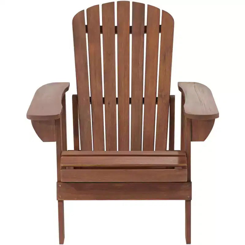 Teal Island Designs Fletcher Dark Wood Outdoor Reclining Adirondack Chairs Set of 2