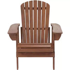 Teal Island Designs Fletcher Dark Wood Outdoor Reclining Adirondack Chairs Set of 2