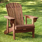 Teal Island Designs Fletcher Dark Wood Outdoor Reclining Adirondack Chairs Set of 2