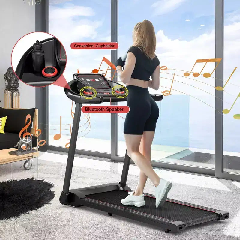 Tapis Roulant Elettrico Costway 2,25HP con Altoparlante Bluetooth e Controllo Tramite APP