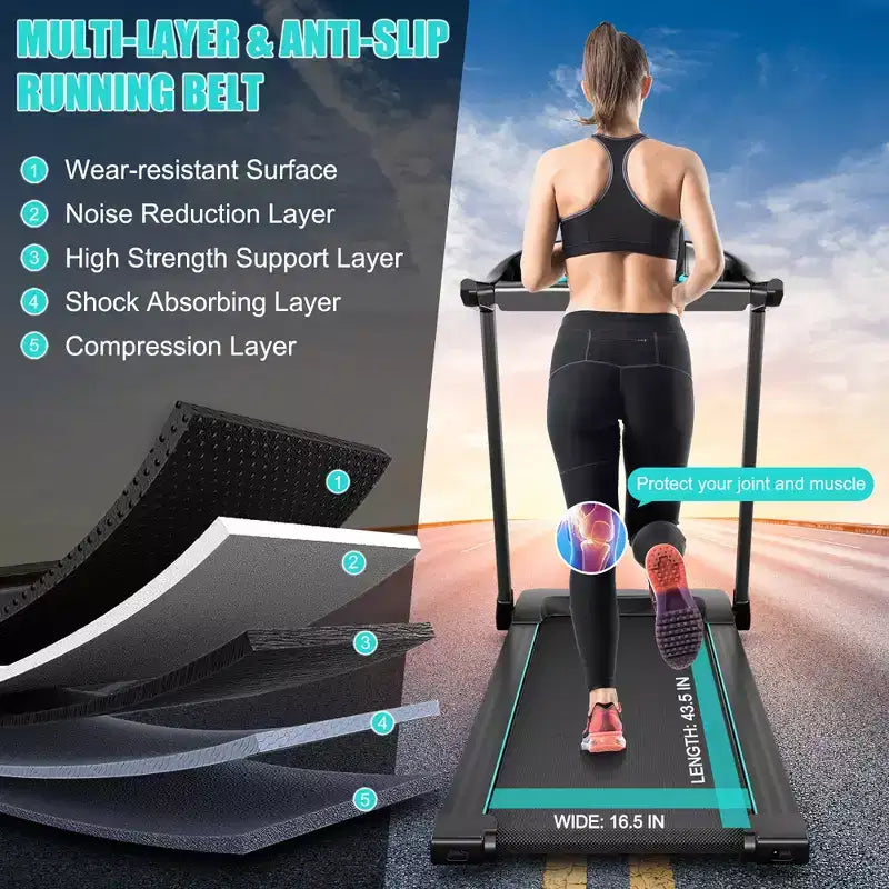 Tapis Roulant Elettrico Costway 2,25HP con Altoparlante Bluetooth e Controllo Tramite APP