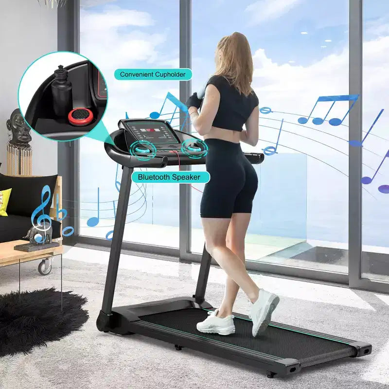 Tapis Roulant Elettrico Costway 2,25HP con Altoparlante Bluetooth e Controllo Tramite APP