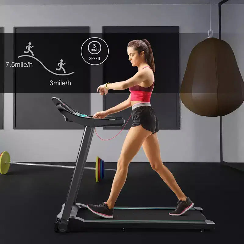 Tapis Roulant Elettrico Costway 2,25HP con Altoparlante Bluetooth e Controllo Tramite APP
