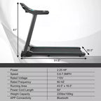 Tapis Roulant Elettrico Costway 2,25HP con Altoparlante Bluetooth e Controllo Tramite APP