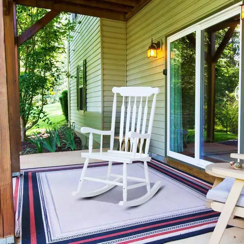 Outdoor Poplar Wood Rocking Chair - Captiva Designs