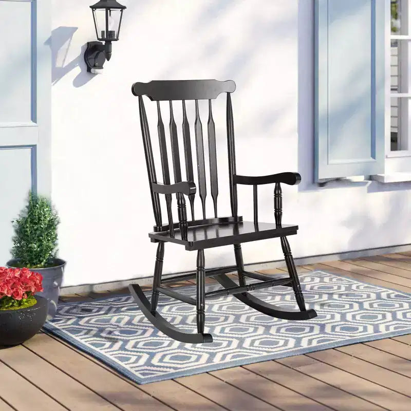 Outdoor Poplar Wood Rocking Chair - Captiva Designs