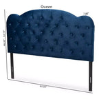 Clovis Velvet Fabric Upholstered Headboard - Baxton Studio
